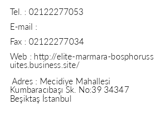 Elite Marmara Bosphorus Suites iletiim bilgileri